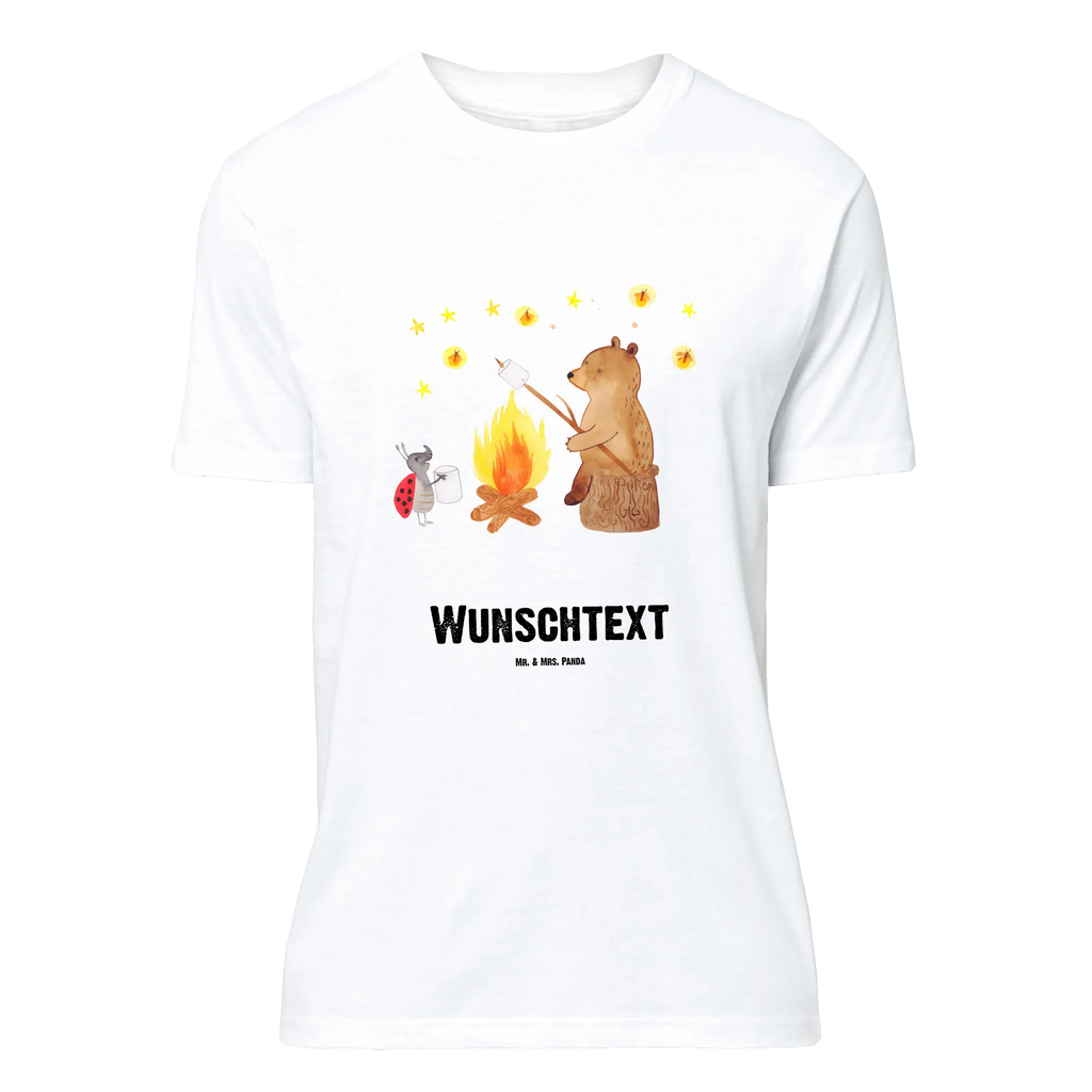 Personalisiertes T-Shirt Bär & Marienkäfer Lagerfeuer T-Shirt Personalisiert, T-Shirt mit Namen, T-Shirt mit Aufruck, Männer, Frauen, Wunschtext, Bedrucken, Bär, Teddy, Teddybär, Lagerfeuer