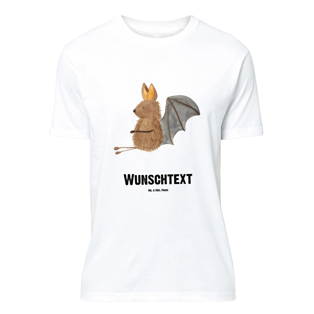 Personalisiertes T-Shirt Fledermaus sitzend T-Shirt Personalisiert, T-Shirt mit Namen, T-Shirt mit Aufruck, Männer, Frauen, Wunschtext, Bedrucken, Tiermotive, Gute Laune, lustige Sprüche, Tiere, Fledermaus, Fledermäuse, Motivation, entspannen