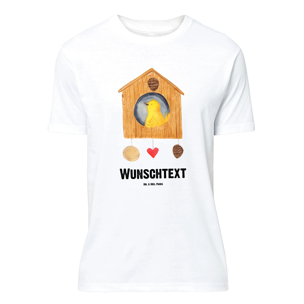 Personalisiertes T-Shirt Vogelhaus T-Shirt Personalisiert, T-Shirt mit Namen, T-Shirt mit Aufruck, Männer, Frauen, Wunschtext, Bedrucken, Tiermotive, Gute Laune, lustige Sprüche, Tiere, Vogel, Vögel, Vogelhaus, Vogelhäuschen, Home sweet home, Zuhause, Nest, Eigenheim, Familie, Wohnung, Haus, unser Haus, Lieblingsort, Castle