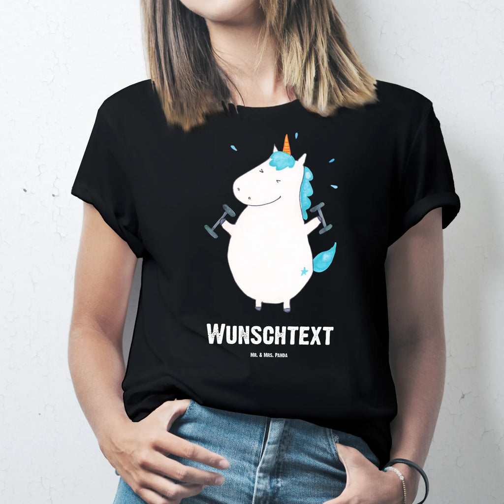 Personalisiertes T-Shirt Einhorn Fitness T-Shirt Personalisiert, T-Shirt mit Namen, T-Shirt mit Aufruck, Männer, Frauen, Wunschtext, Bedrucken, Einhorn, Einhörner, Einhorn Deko, Pegasus, Unicorn, Gym, Fitness, Fitnessstudio, Diät, Abnehmen, Sport, Pumpen, Geräte, Sixpack