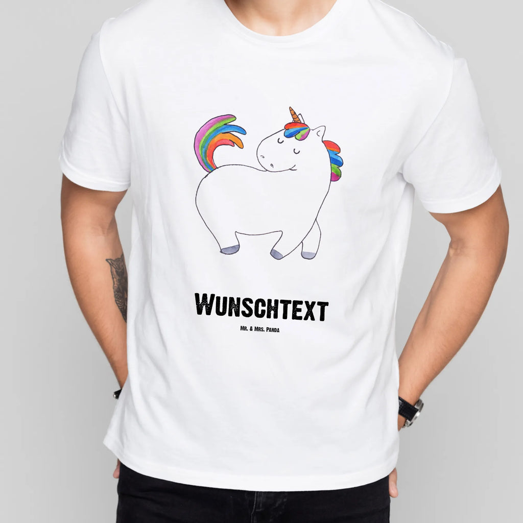 Personalisiertes T-Shirt Einhorn stolzierend T-Shirt Personalisiert, T-Shirt mit Namen, T-Shirt mit Aufruck, Männer, Frauen, Wunschtext, Bedrucken, Einhorn, Einhörner, Einhorn Deko, Pegasus, Unicorn, stolz, anders, bunt, Pferd, Reiter, Reiten, Freundin, Geschenk