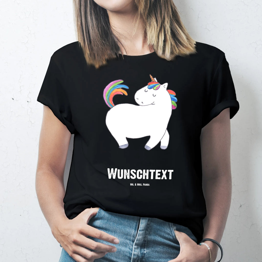 Personalisiertes T-Shirt Einhorn stolzierend T-Shirt Personalisiert, T-Shirt mit Namen, T-Shirt mit Aufruck, Männer, Frauen, Wunschtext, Bedrucken, Einhorn, Einhörner, Einhorn Deko, Unicorn, stolz, anders, bunt, Pferd, Reiter, Reiten, Freundin, Geschenk