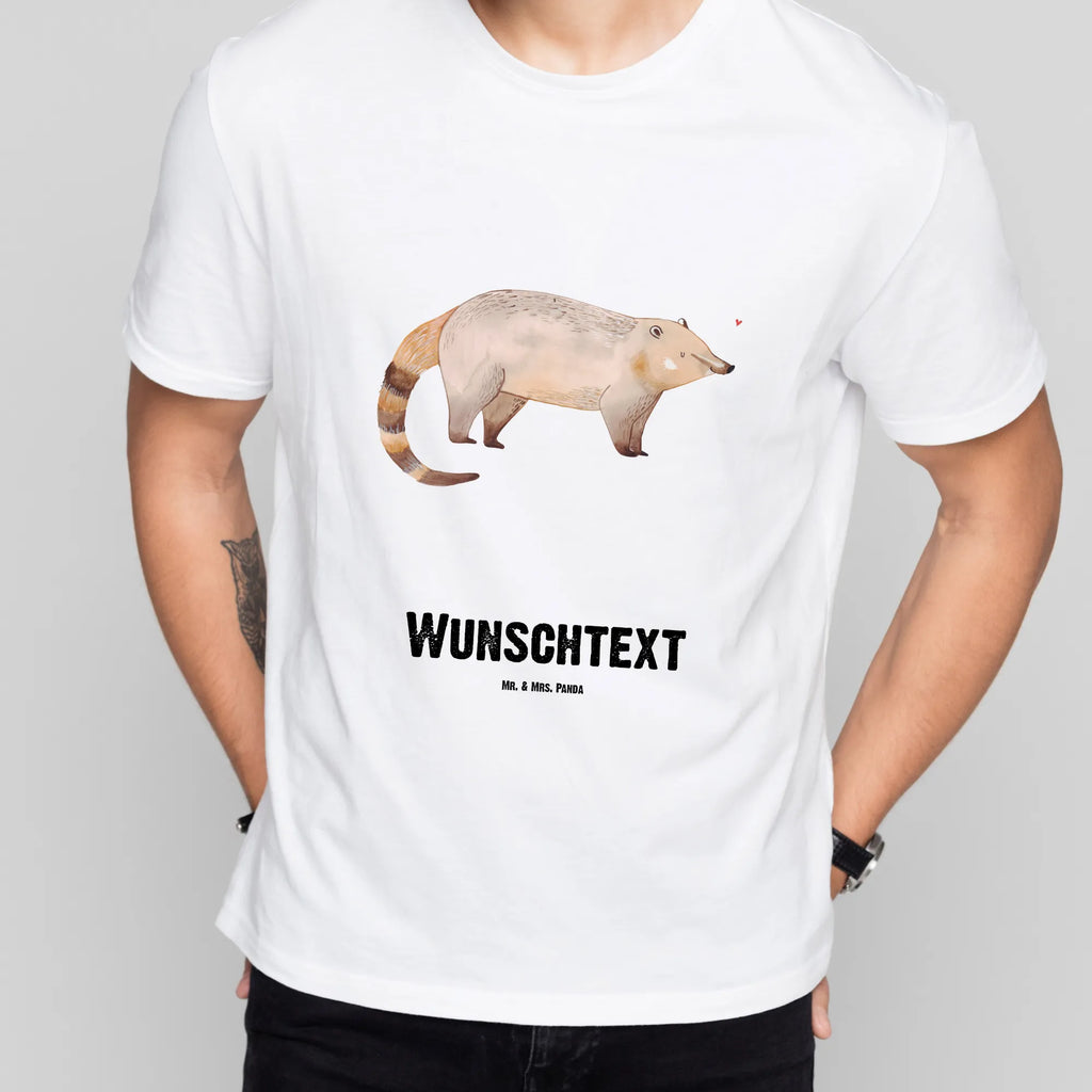 Personalisiertes T-Shirt Nasenbär T-Shirt Personalisiert, T-Shirt mit Namen, T-Shirt mit Aufruck, Männer, Frauen, Wunschtext, Bedrucken, Tiermotive, Gute Laune, lustige Sprüche, Tiere, Nasenbär, Nasenbären, Rüsselbär, Bär