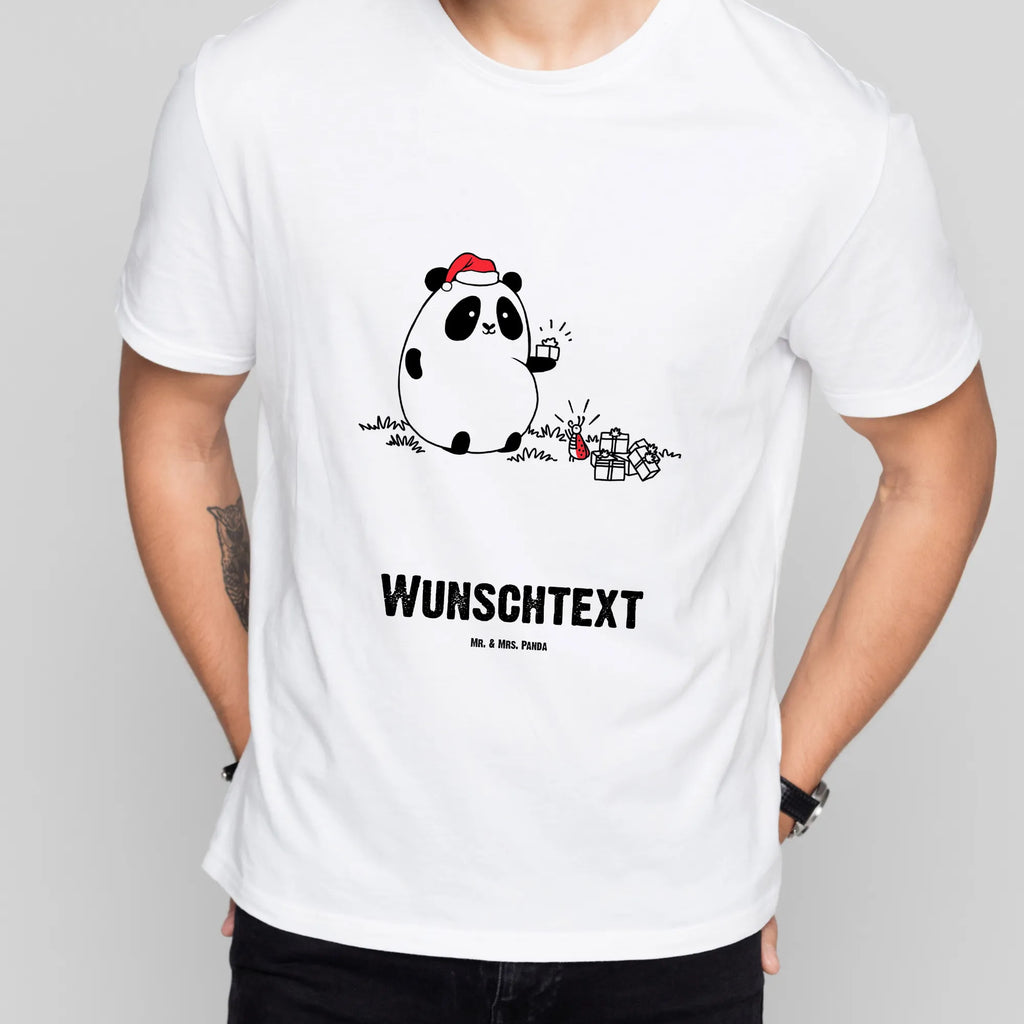 Personalisiertes T-Shirt Panda Weihnachtsgeschenk T-Shirt Personalisiert, T-Shirt mit Namen, T-Shirt mit Aufruck, Männer, Frauen