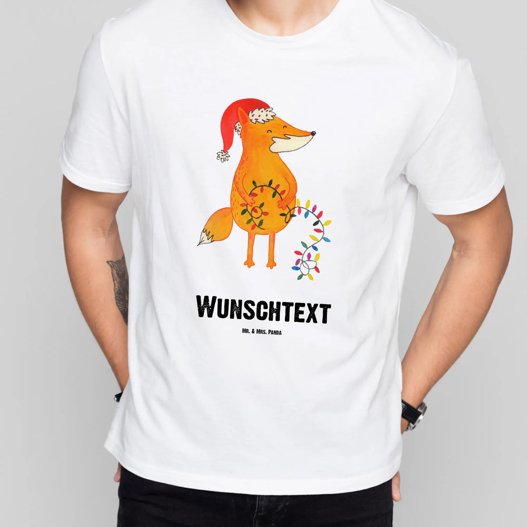 Personalisiertes T-Shirt Fuchs Weihnachten T-Shirt Personalisiert, T-Shirt mit Namen, T-Shirt mit Aufruck, Männer, Frauen, Wunschtext, Bedrucken, Winter, Weihnachten, Weihnachtsdeko, Nikolaus, Advent, Heiligabend, Wintermotiv, Fuchs, Füchse, Spruch schön, Geschenk Weihnachten, Weihnachtsmann, Weihnachtszeit