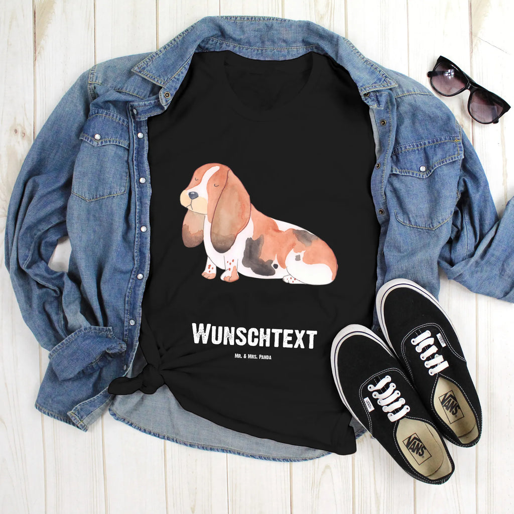 Personalisiertes T-Shirt Hund Basset Hound T-Shirt Personalisiert, T-Shirt mit Namen, T-Shirt mit Aufruck, Männer, Frauen, Wunschtext, Bedrucken, Hund, Hundemotiv, Haustier, Hunderasse, Tierliebhaber, Hundebesitzer, Sprüche, Basset Hound, Basset, Hundeliebe, kinderlos