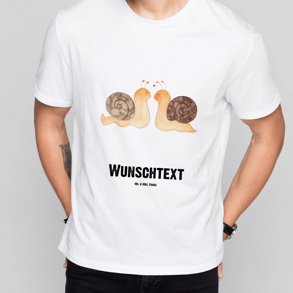 Personalisiertes T-Shirt Schnecken Liebe T-Shirt Personalisiert, T-Shirt mit Namen, T-Shirt mit Aufruck, Männer, Frauen, Wunschtext, Bedrucken, Liebe, Partner, Freund, Freundin, Ehemann, Ehefrau, Heiraten, Verlobung, Heiratsantrag, Liebesgeschenk, Jahrestag, Hocheitstag