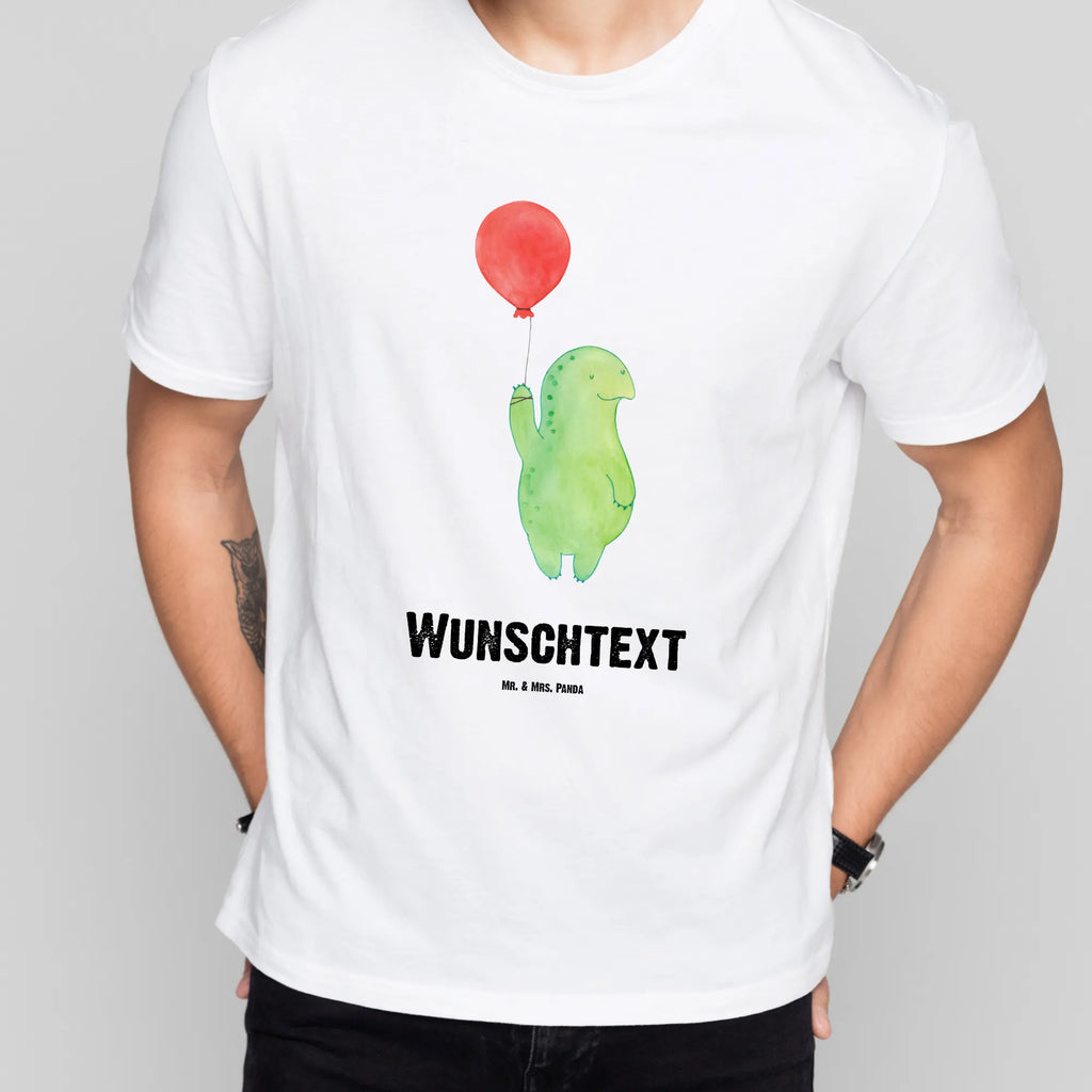 Personalisiertes T-Shirt Schildkröte Luftballon T-Shirt Personalisiert, T-Shirt mit Namen, T-Shirt mit Aufruck, Männer, Frauen, Wunschtext, Bedrucken, Schildkröte, Schildkröten, Mutausbruch, Motivation, Motivationsspruch