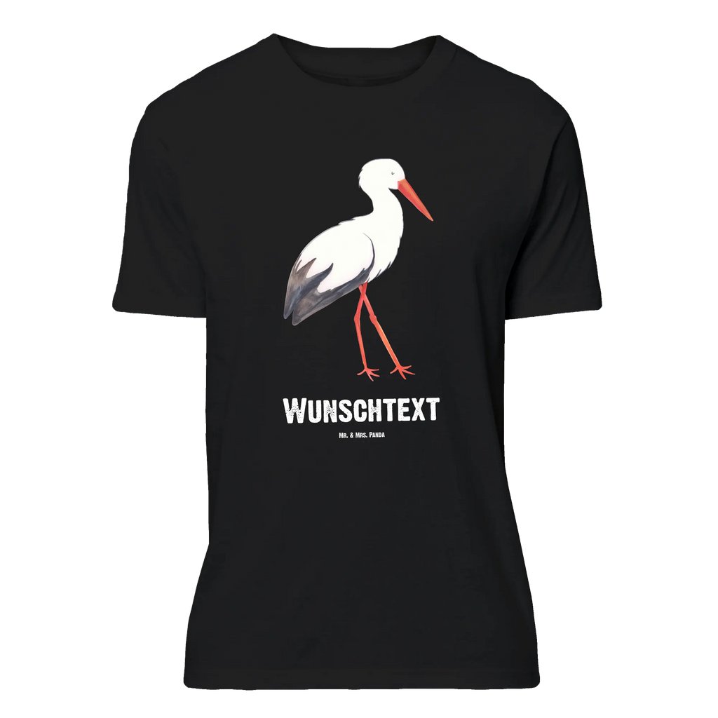 Personalisiertes T-Shirt Storch T-Shirt Personalisiert, T-Shirt mit Namen, T-Shirt mit Aufruck, Männer, Frauen, Wunschtext, Bedrucken, Tiermotive, Gute Laune, lustige Sprüche, Tiere, Storch, Störche, Schwangerschaft, Geburt, Mutter, Mütter, Mutter werden, Schwanger, Babybauch, Baby