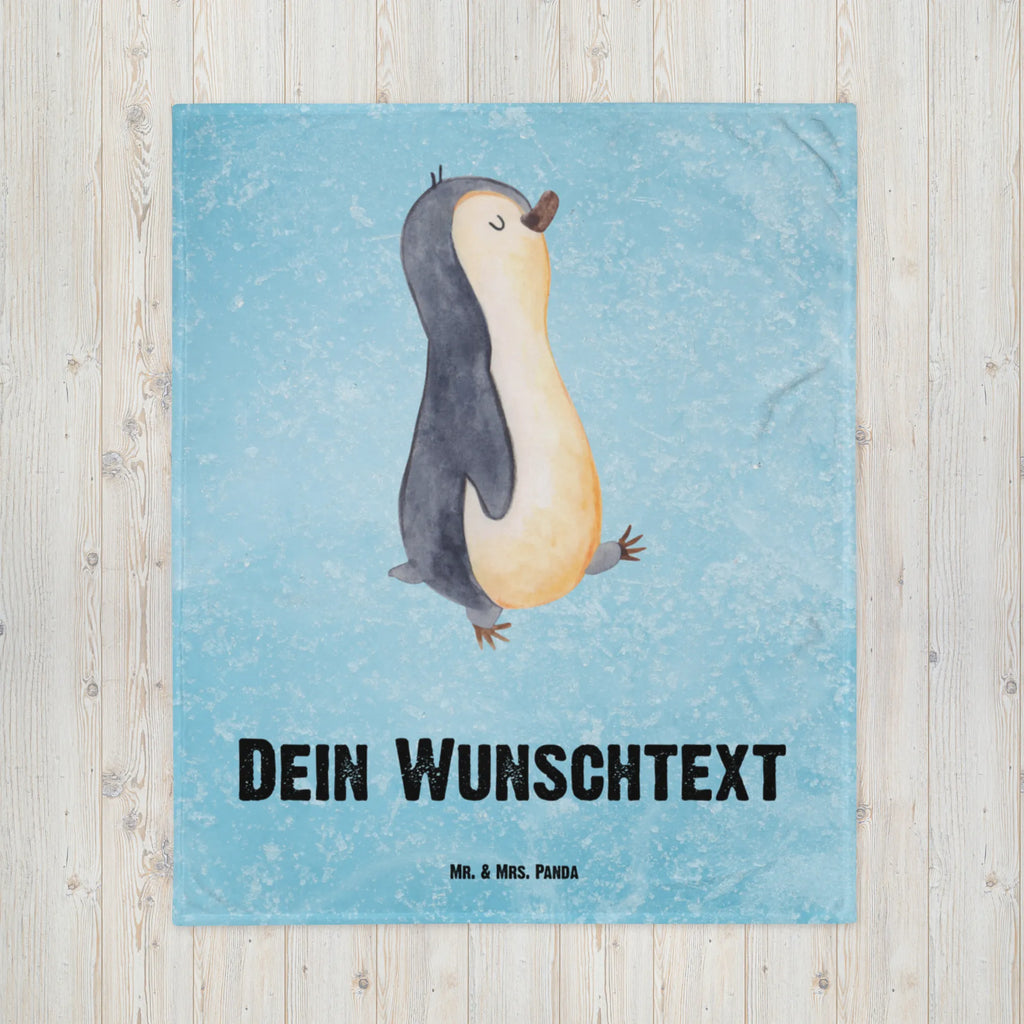 Personalisierte Decke Pinguin marschierend Personalisierte Decke, Decke mit Namen, Kuscheldecke mit Namen, Decke bedrucken, Kuscheldecke bedrucken, Pinguin, Pinguine, Frühaufsteher, Langschläfer, Bruder, Schwester, Familie