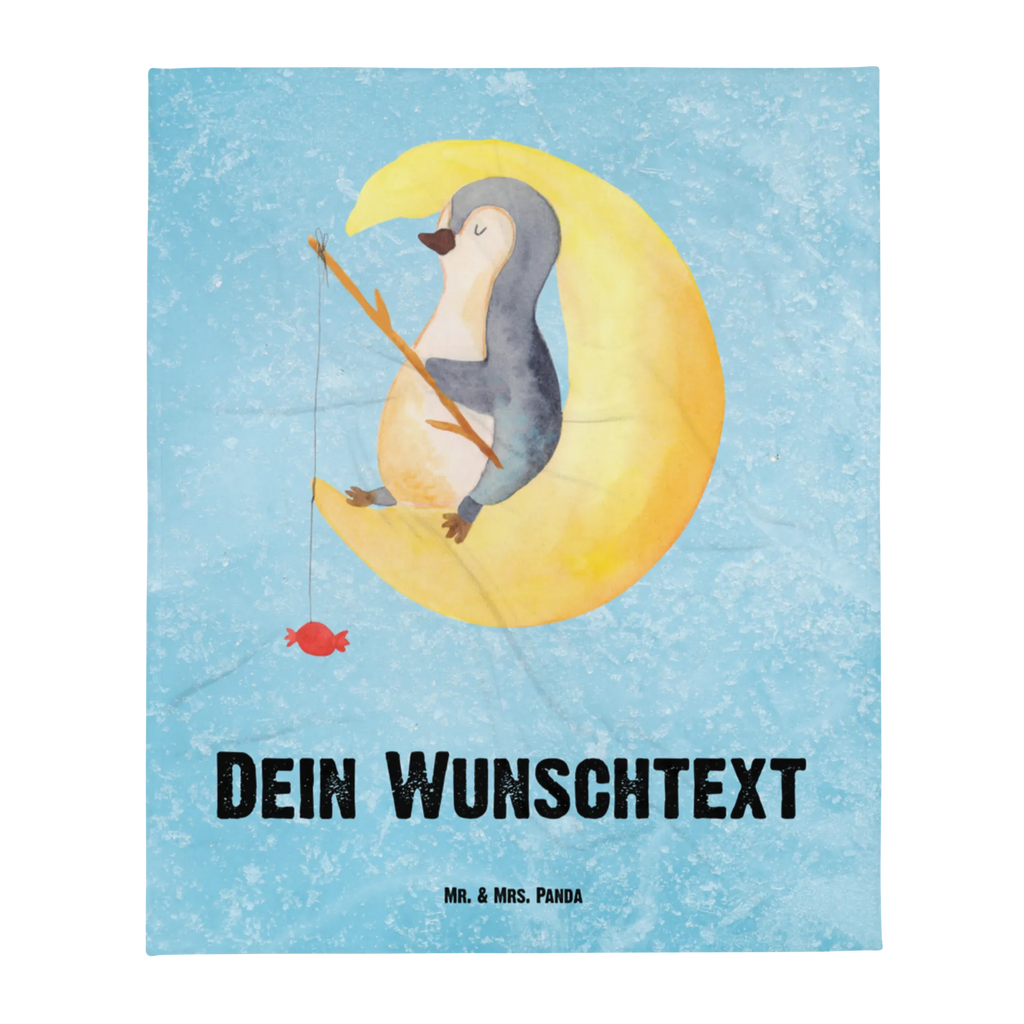 Personalisierte Decke Pinguin Mond Personalisierte Decke, Decke mit Namen, Kuscheldecke mit Namen, Decke bedrucken, Kuscheldecke bedrucken, Pinguin, Pinguine, Spruch, schlafen, Nachtruhe, Einschlafen, Schlafzimmer, Schlafstörungen, Gästezimmer