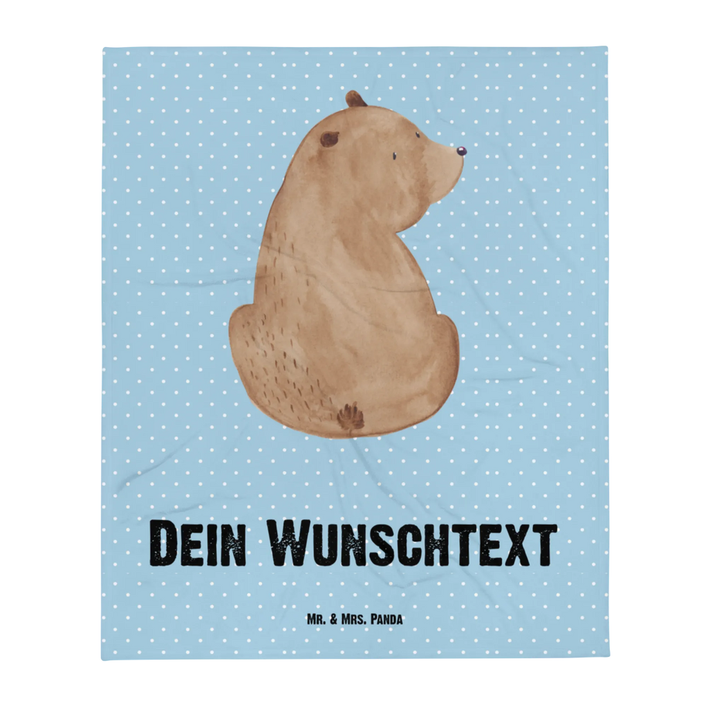 Personalisierte Decke Bär Schulterblick Personalisierte Decke, Decke mit Namen, Kuscheldecke mit Namen, Decke bedrucken, Kuscheldecke bedrucken, Bär, Teddy, Teddybär, Selbstachtung, Weltansicht, Motivation, Bären, Bärenliebe, Weisheit