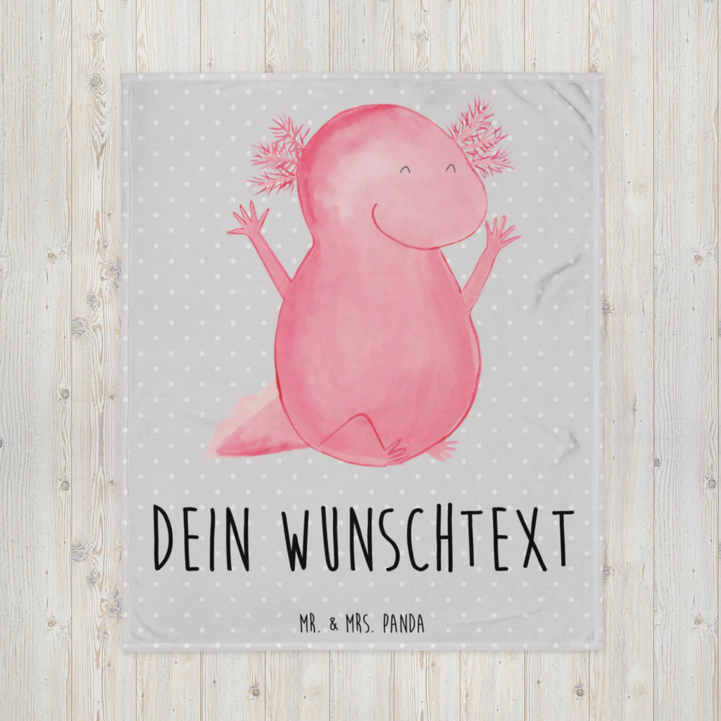 Personalisierte Decke Axolotl Hurra Personalisierte Decke, Decke mit Namen, Kuscheldecke mit Namen, Decke bedrucken, Kuscheldecke bedrucken, Axolotl, Molch, Axolot, Schwanzlurch, Lurch, Lurche, fröhlich, Spaß, Freude, Motivation, Zufriedenheit