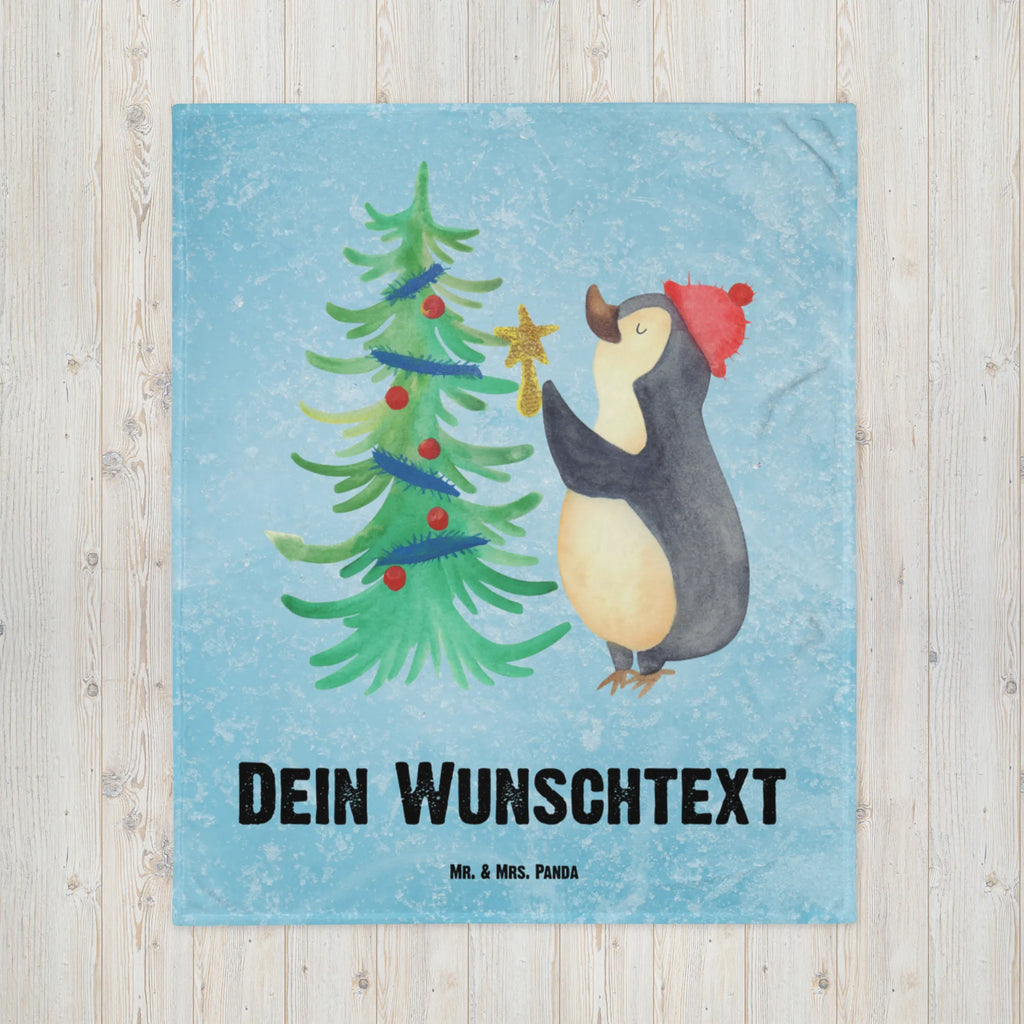 Personalisierte Decke Pinguin Weihnachtsbaum Personalisierte Decke, Decke mit Namen, Kuscheldecke mit Namen, Decke bedrucken, Kuscheldecke bedrucken, Winter, Weihnachten, Weihnachtsdeko, Nikolaus, Advent, Heiligabend, Wintermotiv, Pinguin