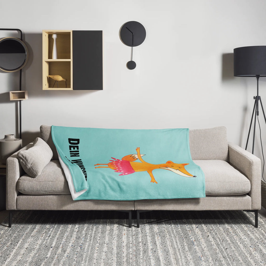 Personalisierte Decke Fuchs Ballerina Personalisierte Decke, Decke mit Namen, Kuscheldecke mit Namen, Decke bedrucken, Kuscheldecke bedrucken, Fuchs, Fuchs Spruch, Füchse, Füchsin, Ballerina, Ballett, Tänzerin, Tanzen, Party, Einladung, Geburtstag