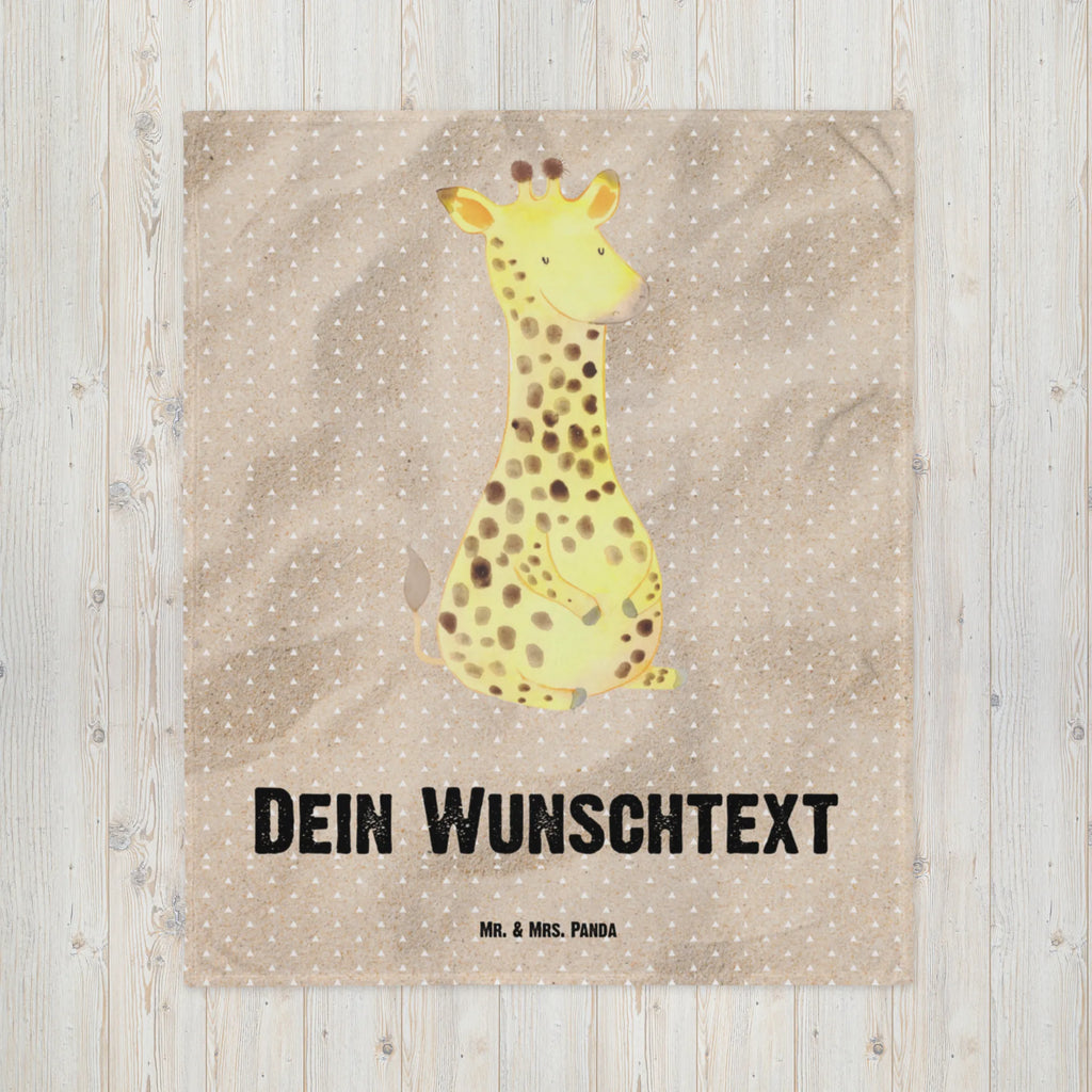 Personalisierte Decke Giraffe Zufrieden Personalisierte Decke, Decke mit Namen, Kuscheldecke mit Namen, Decke bedrucken, Kuscheldecke bedrucken, Afrika, Wildtiere, Giraffe, Zufrieden, Glück, Abenteuer