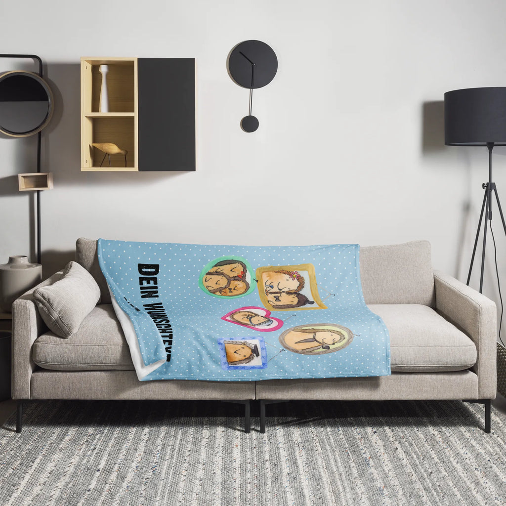 Personalisierte Decke Igel Familie Personalisierte Decke, Decke mit Namen, Kuscheldecke mit Namen, Decke bedrucken, Kuscheldecke bedrucken, Familie, Vatertag, Muttertag, Bruder, Schwester, Mama, Papa, Oma, Opa, Liebe, Igel, Bilder, Zusammenhalt, Glück