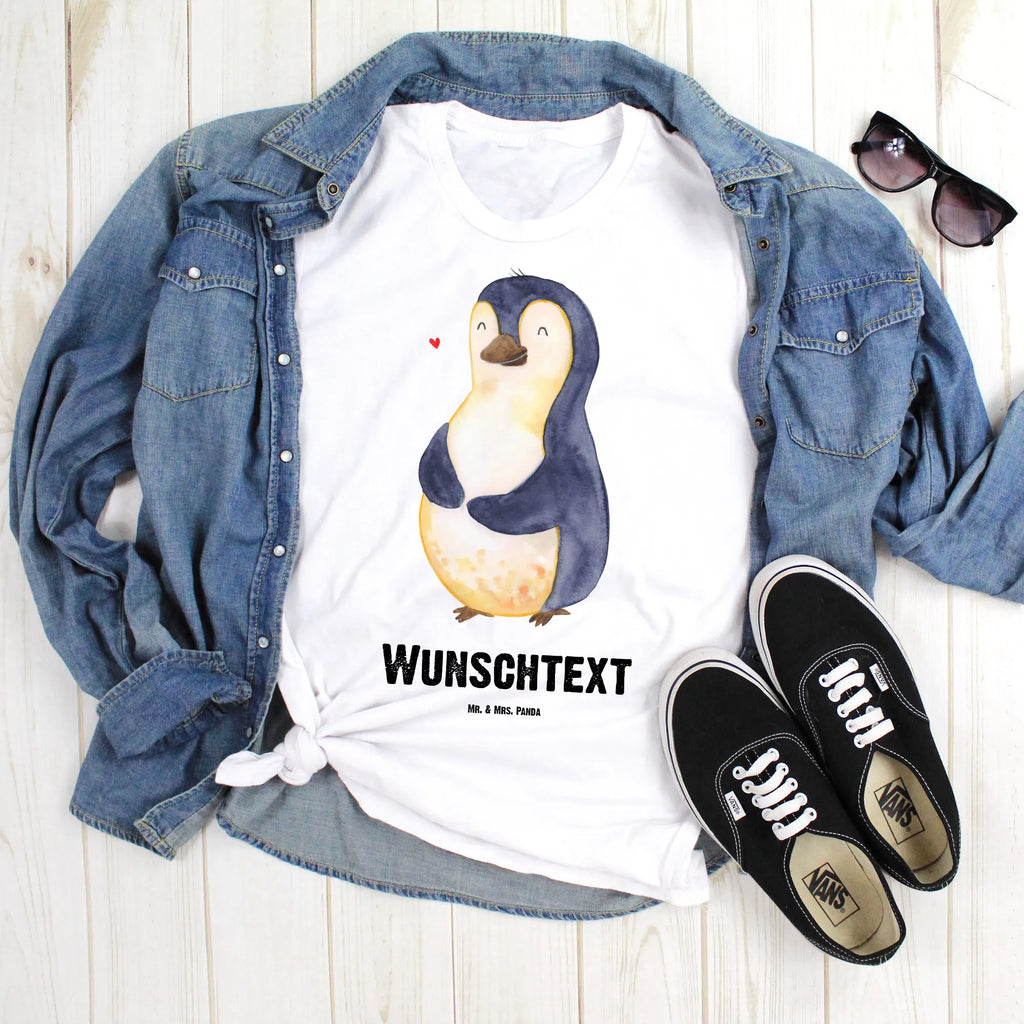 Personalisiertes T-Shirt Pinguin Diät T-Shirt Personalisiert, T-Shirt mit Namen, T-Shirt mit Aufruck, Männer, Frauen, Wunschtext, Bedrucken, Pinguin, Pinguine, Diät, Abnehmen, Abspecken, Gewicht, Motivation, Selbstliebe, Körperliebe, Selbstrespekt