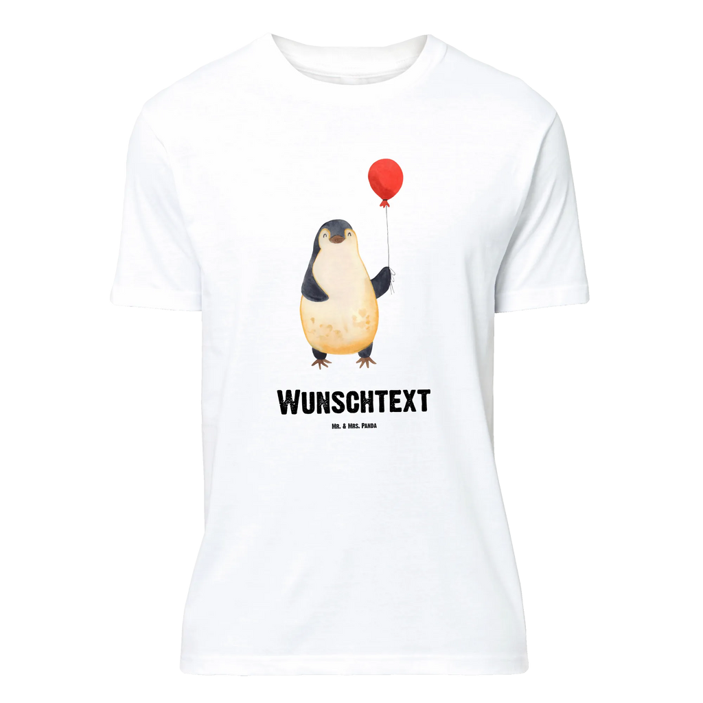 Personalisiertes T-Shirt Pinguin Luftballon T-Shirt Personalisiert, T-Shirt mit Namen, T-Shirt mit Aufruck, Männer, Frauen, Wunschtext, Bedrucken, Pinguin, Pinguine, Luftballon, Tagträume, Lebenslust, Geschenk Freundin, Geschenkidee, beste Freundin, Motivation, Neustart, neues Leben, Liebe, Glück