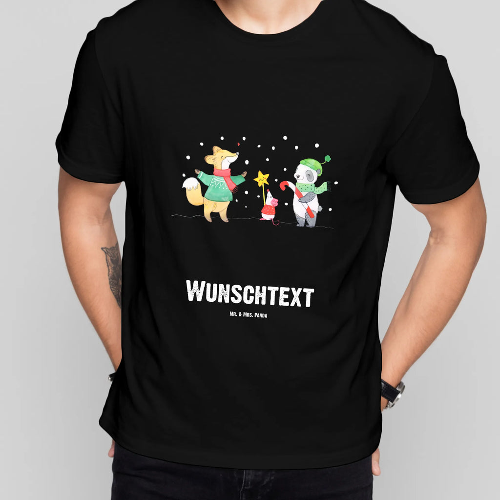 Personalisiertes T-Shirt Winter Weihnachtsfreude T-Shirt Personalisiert, T-Shirt mit Namen, T-Shirt mit Aufruck, Männer, Frauen, Wunschtext, Bedrucken, Winter, Weihnachten, Weihnachtsdeko, Nikolaus, Advent, Heiligabend, Wintermotiv, Weihnachtsmann, Weihnachtstage, Fuchs, Weihnachtsbaum, Tannenbaum, Weihnachtszeit