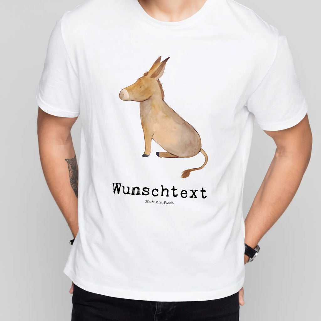 Personalisiertes T-Shirt Esel T-Shirt Personalisiert, T-Shirt mit Namen, T-Shirt mit Aufruck, Männer, Frauen, Wunschtext, Bedrucken, Tiermotive, Gute Laune, lustige Sprüche, Tiere, Esel, Weisheit, Lebensmut, Lebensglück, Ziel, Lebensziel, Mut, erfolg, tapferkeit, positive gedanken, zuversicht