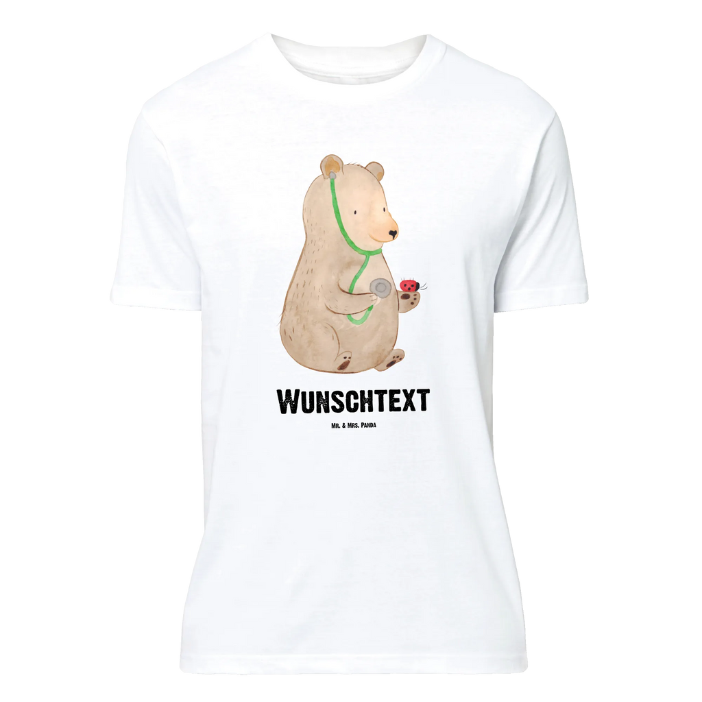 Personalisiertes T-Shirt Bär Arzt T-Shirt Personalisiert, T-Shirt mit Namen, T-Shirt mit Aufruck, Männer, Frauen, Wunschtext, Bedrucken, Bär, Teddy, Teddybär, Arzt, Ärztin, Doktor, Professor, Doktorin, Professorin