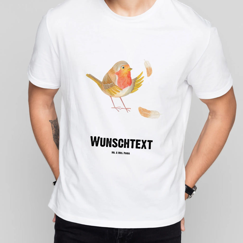 Personalisiertes T-Shirt Rotkehlchen mit Federn T-Shirt Personalisiert, T-Shirt mit Namen, T-Shirt mit Aufruck, Männer, Frauen, Wunschtext, Bedrucken, Tiermotive, Gute Laune, lustige Sprüche, Tiere, What if i fall, Rotkehlchen, Spruch Motivation, Spruch Mut, Vogel, Motivation Sprüche, Motivationsbilder, fliegen