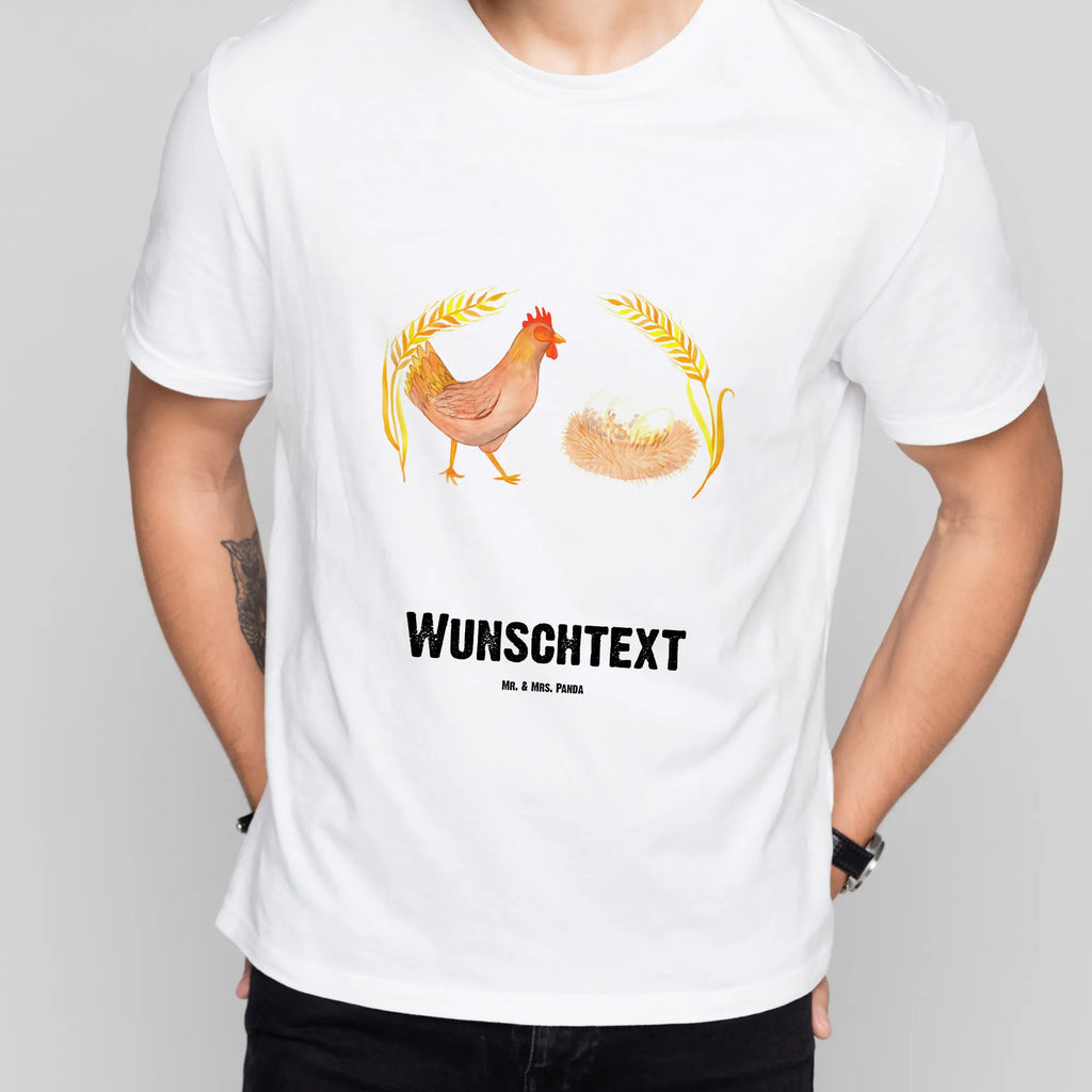 Personalisiertes T-Shirt Huhn stolz T-Shirt Personalisiert, T-Shirt mit Namen, T-Shirt mit Aufruck, Männer, Frauen, Wunschtext, Bedrucken, Bauernhof, Hoftiere, Landwirt, Landwirtin, Hahn, Henne, Hühner, Eier, Hof, Landleben, Motivation, Geburt, Magie, Spruch, Schwangerschaft