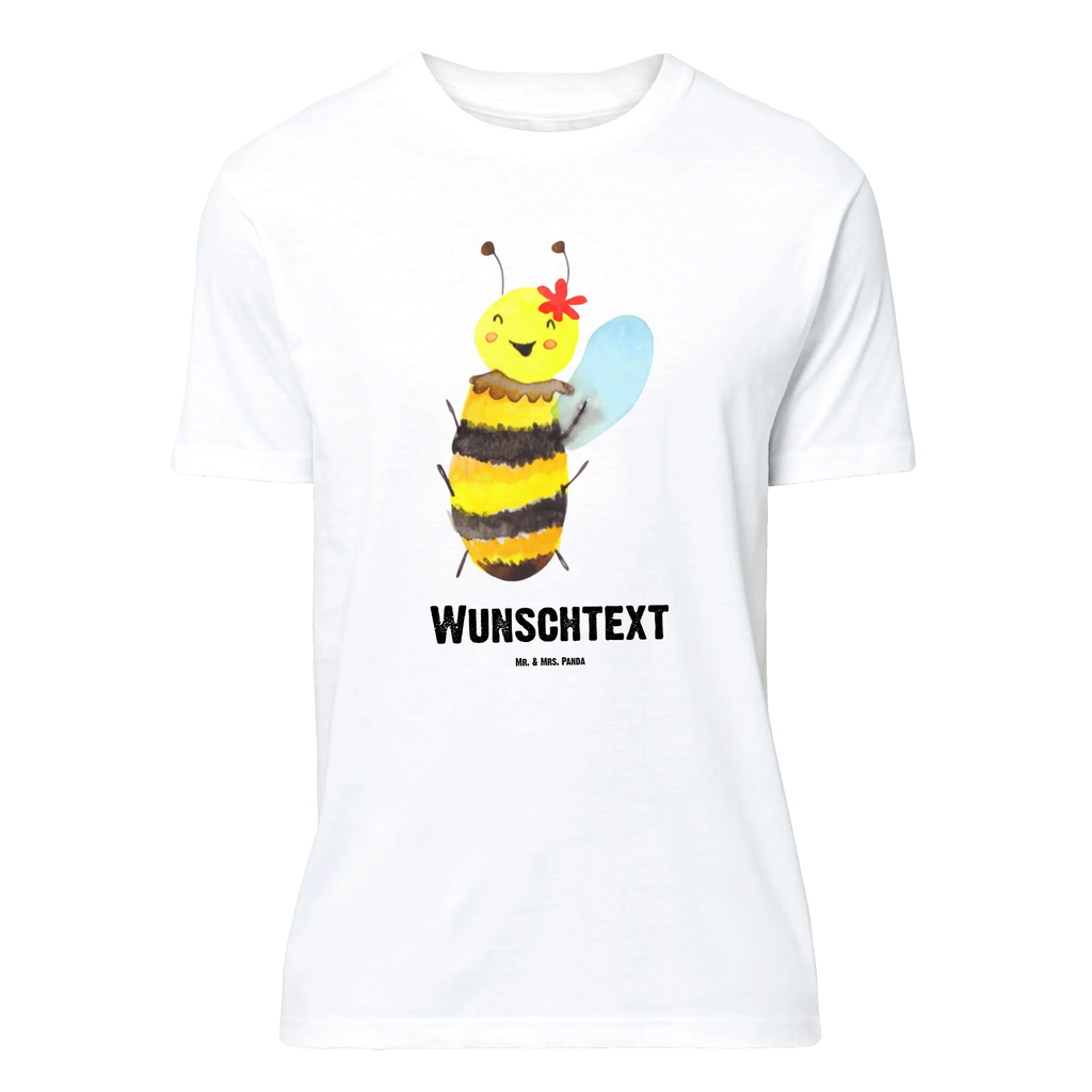 Personalisiertes T-Shirt Biene Happy T-Shirt Personalisiert, T-Shirt mit Namen, T-Shirt mit Aufruck, Männer, Frauen, Biene, Wespe, Hummel