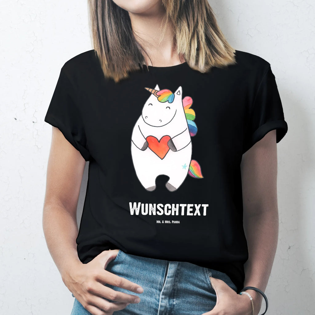 Personalisiertes T-Shirt Einhorn Herz T-Shirt Personalisiert, T-Shirt mit Namen, T-Shirt mit Aufruck, Männer, Frauen, Wunschtext, Bedrucken, Einhorn, Einhörner, Einhorn Deko, Unicorn, Herz, schlimm, böse, witzig, lustig, Freundin, anders, bunt