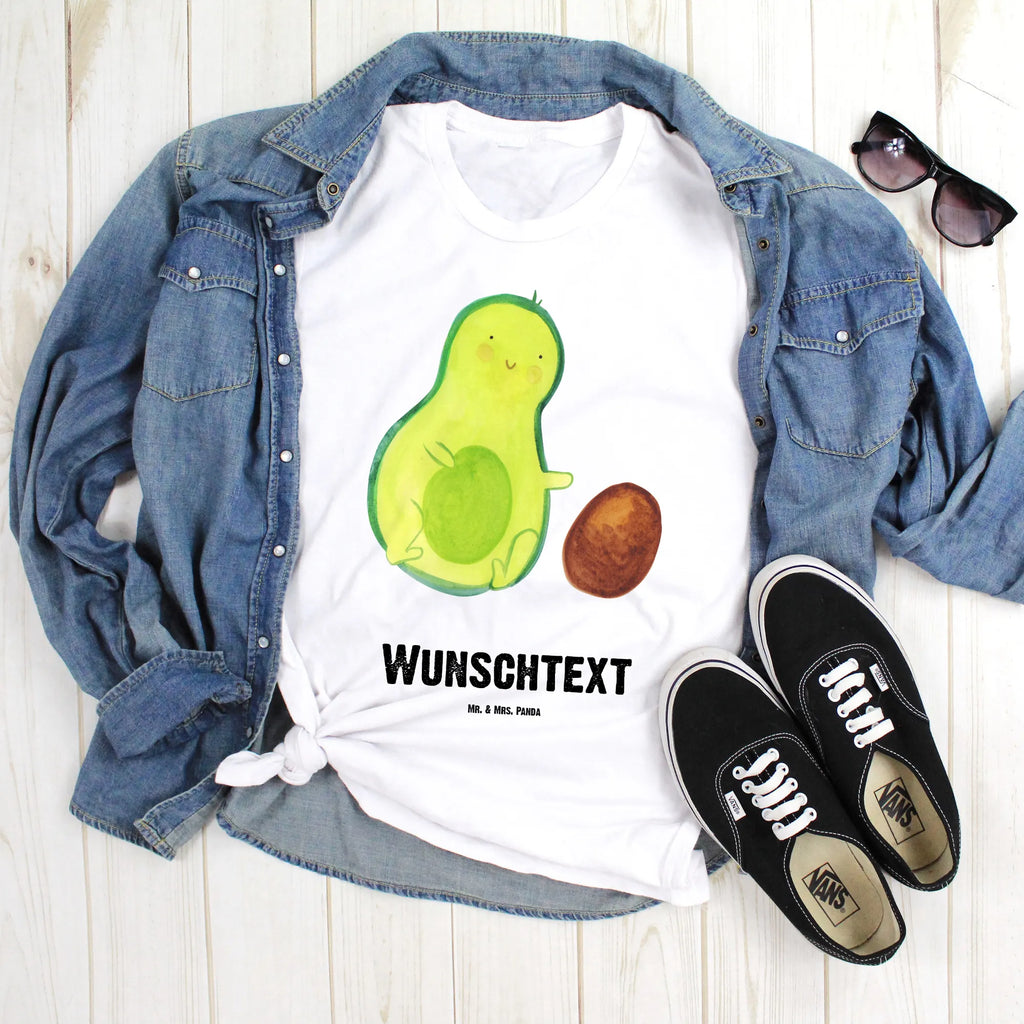 Personalisiertes T-Shirt Avocado rollt Kern T-Shirt Personalisiert, T-Shirt mit Namen, T-Shirt mit Aufruck, Männer, Frauen, Wunschtext, Bedrucken, Avocado, Veggie, Vegan, Gesund, Avocados, Schwanger, Geburt, Geburtstag, Säugling, Kind, erstes Kind, zur Geburt, Schwangerschaft, Babyparty, Baby, große Liebe, Liebe, Love