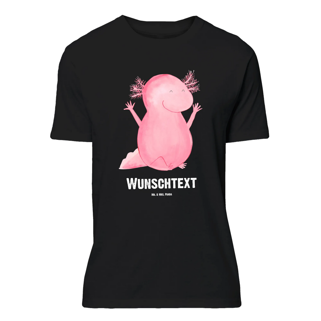 Personalisiertes T-Shirt Axolotl Hurra T-Shirt Personalisiert, T-Shirt mit Namen, T-Shirt mit Aufruck, Männer, Frauen, Wunschtext, Bedrucken, Axolotl, Molch, Axolot, Schwanzlurch, Lurch, Lurche, fröhlich, Spaß, Freude, Motivation, Zufriedenheit