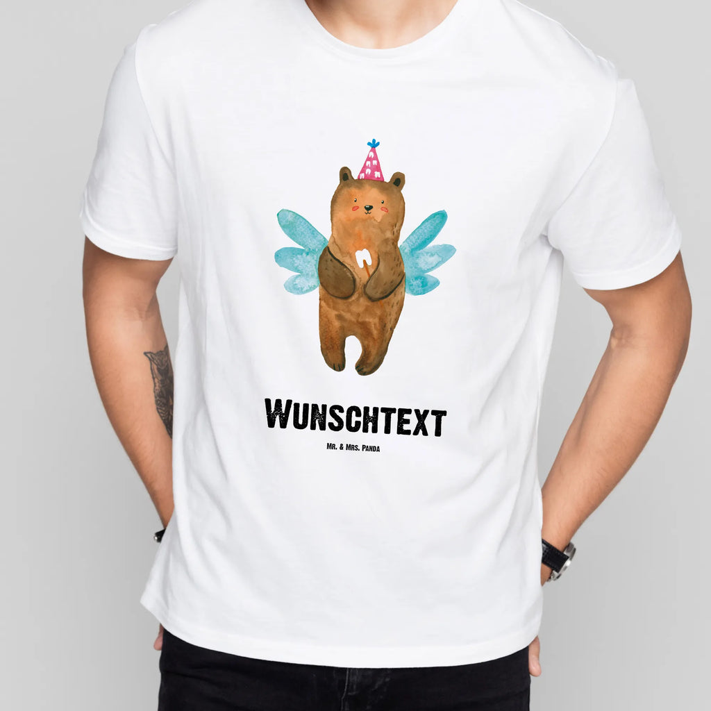 Personalisiertes T-Shirt Zahnfee Bär T-Shirt Personalisiert, T-Shirt mit Namen, T-Shirt mit Aufruck, Männer, Frauen, Wunschtext, Bedrucken, Bär, Teddy, Teddybär, Zahnfee, Fee, Milchzahn, Erster Zahn