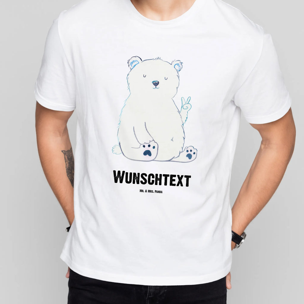 Personalisiertes T-Shirt Eisbär Faul T-Shirt Personalisiert, T-Shirt mit Namen, T-Shirt mit Aufruck, Männer, Frauen, Wunschtext, Bedrucken, Bär, Teddy, Teddybär, Eisbär, Nordpol, Faul, Entspannen, Relaxen, Büro, Arbeit, Bürojob, Arbeitsplatz, Homeoffice