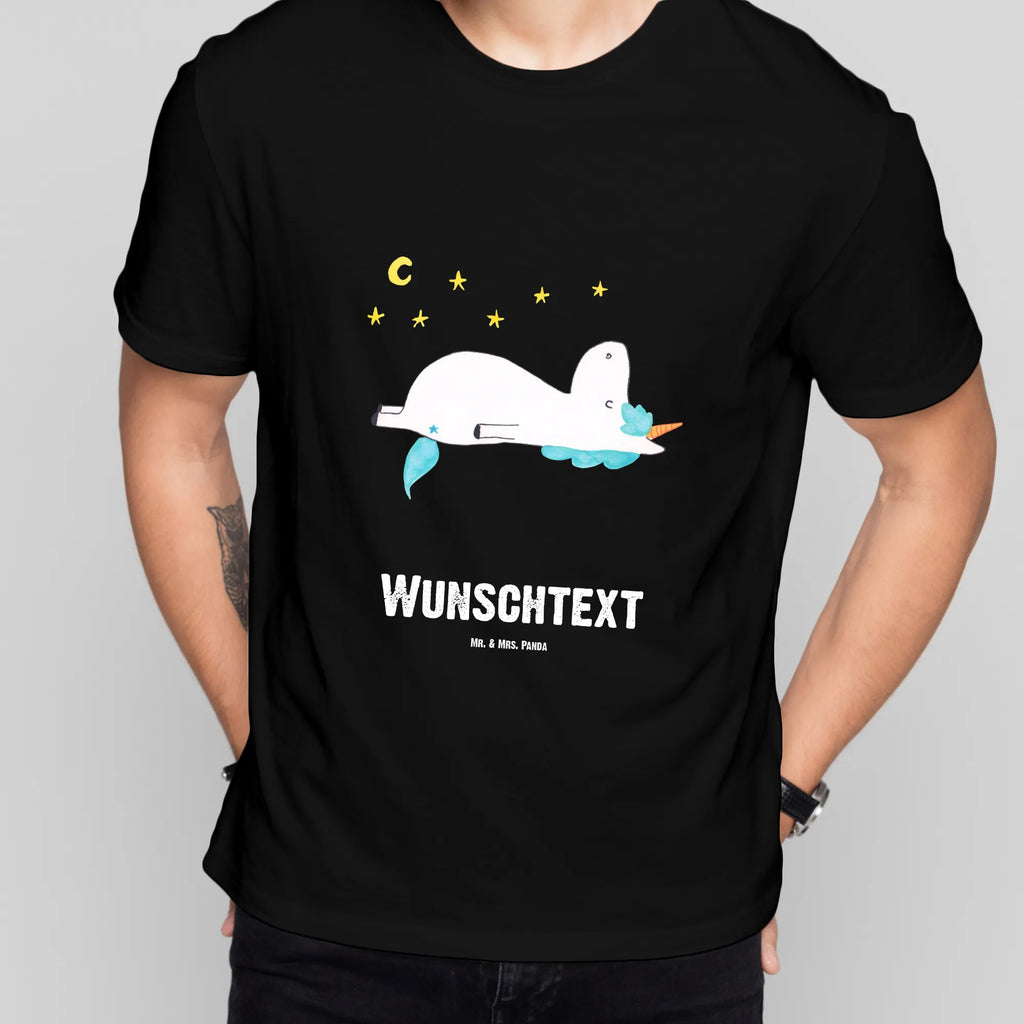 Personalisiertes T-Shirt Einhorn Sternenhimmel T-Shirt Personalisiert, T-Shirt mit Namen, T-Shirt mit Aufruck, Männer, Frauen, Wunschtext, Bedrucken, Einhorn, Einhörner, Einhorn Deko, Pegasus, Unicorn, Sterne, Dachschaden, Verrückt, Sternenhimmel