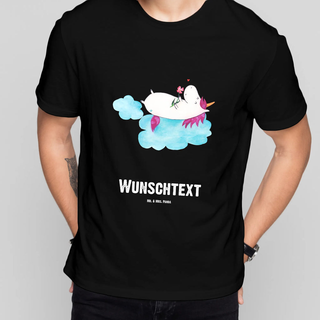 Personalisiertes T-Shirt Einhorn verliebt auf Wolke T-Shirt Personalisiert, T-Shirt mit Namen, T-Shirt mit Aufruck, Männer, Frauen, Wunschtext, Bedrucken, Einhorn, Einhörner, Einhorn Deko, Pegasus, Unicorn, verliebt, Liebe, Liebesbeweis, Freundin, Wolke