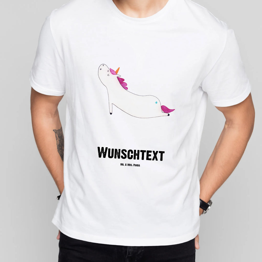 Personalisiertes T-Shirt Einhorn Yoga T-Shirt Personalisiert, T-Shirt mit Namen, T-Shirt mit Aufruck, Männer, Frauen, Wunschtext, Bedrucken, Einhorn, Einhörner, Einhorn Deko, Unicorn, Yoga, Namaste, Achtsamkeit, Entspannung, Joga, Yogamatte, Sport, lustig, witzig, süß