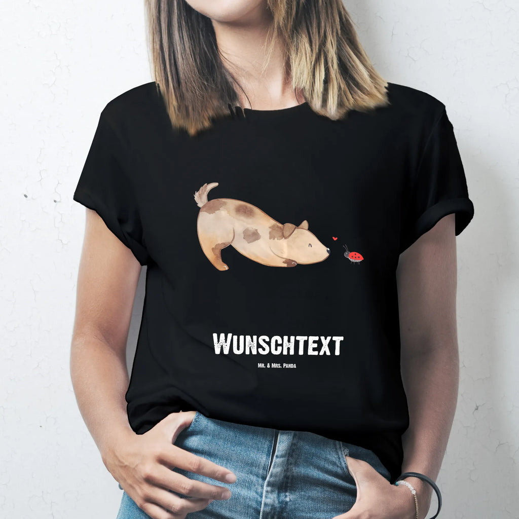 Personalisiertes T-Shirt Hund Marienkäfer T-Shirt Personalisiert, T-Shirt mit Namen, T-Shirt mit Aufruck, Männer, Frauen, Wunschtext, Bedrucken, Hund, Hundemotiv, Haustier, Hunderasse, Tierliebhaber, Hundebesitzer, Sprüche, Hunde, Hundespruch, Marienkäfer, Mischling, Mischlinghund