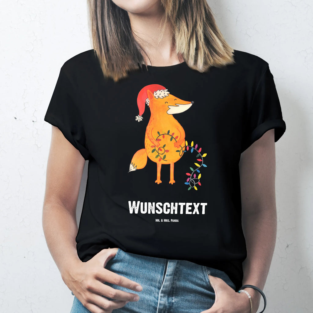 Personalisiertes T-Shirt Fuchs Weihnachten T-Shirt Personalisiert, T-Shirt mit Namen, T-Shirt mit Aufruck, Männer, Frauen, Wunschtext, Bedrucken, Winter, Weihnachten, Weihnachtsdeko, Nikolaus, Advent, Heiligabend, Wintermotiv, Fuchs, Füchse, Spruch schön, Geschenk Weihnachten, Weihnachtsmann, Weihnachtszeit