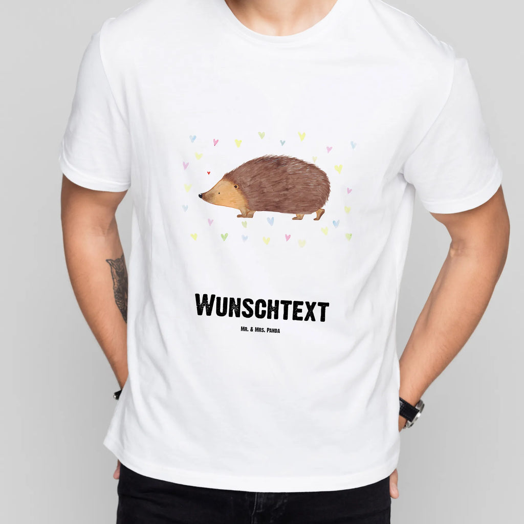 Personalisiertes T-Shirt Igel Herzen T-Shirt Personalisiert, T-Shirt mit Namen, T-Shirt mit Aufruck, Männer, Frauen, Wunschtext, Bedrucken, Tiermotive, Gute Laune, lustige Sprüche, Tiere, Liebe, Herz, Herzen, Igel, Vertrauen, Kuss, Leben