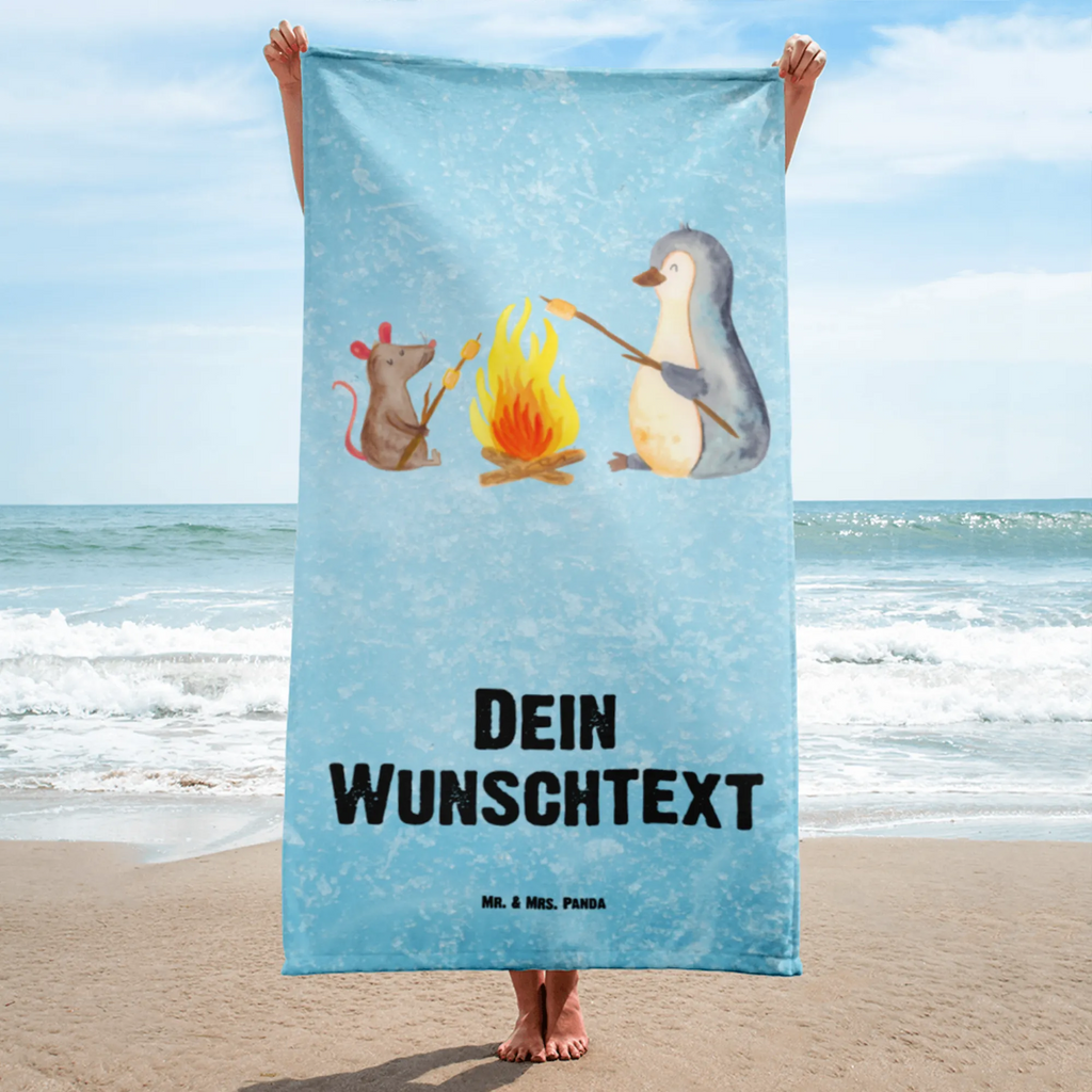 Handtuch mit Namen Pinguin Lagerfeuer Personalisiertes Badehandtuch, Handtuch personalisiert, Handtuch mit Namen, Badetuch personalisiert, Handtuch bedrucken, Saunatuch mit Namen, Handtuch Geschenk, Pinguin, Maus, Pinguine, Lagerfeuer, Leben, Arbeit, Job, Motivation, Büro, Büroalltag, Lebensspruch, Lebensmotivation, Neustart, Liebe, grillen, Feuer, Marshmallows