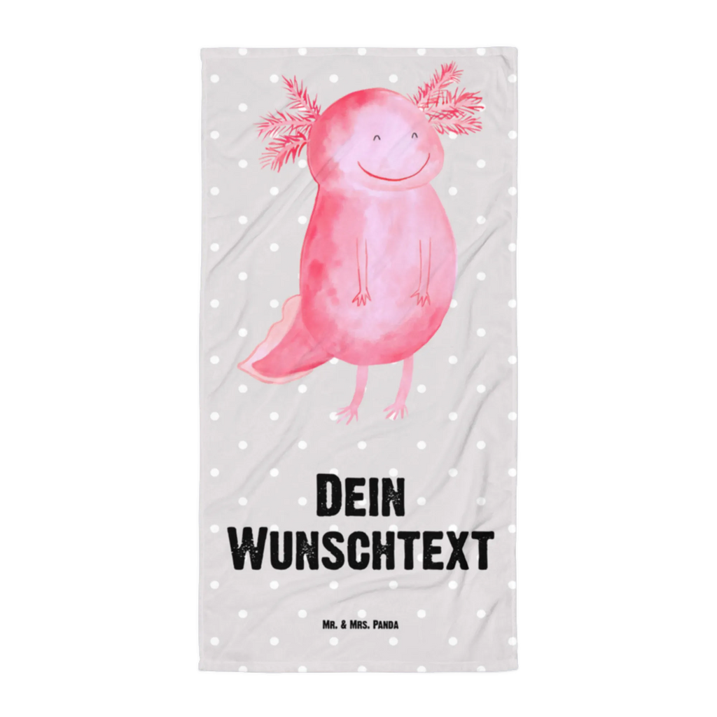 Handtuch mit Namen Axolotl glücklich Personalisiertes Badehandtuch, Handtuch personalisiert, Handtuch mit Namen, Badetuch personalisiert, Handtuch bedrucken, Saunatuch mit Namen, Handtuch Geschenk, Axolotl, Molch, Axolot, Schwanzlurch, Lurch, Lurche, Motivation, gute Laune