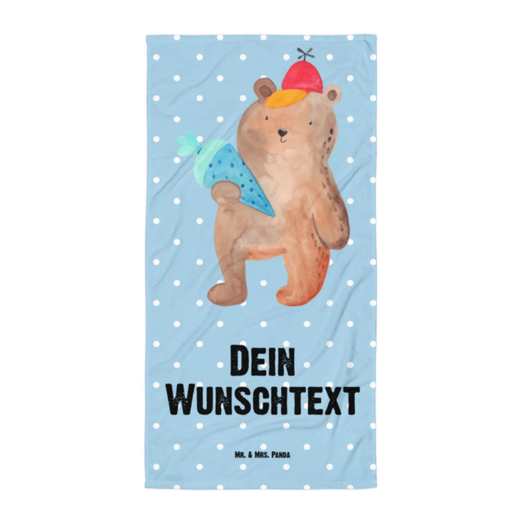 Handtuch mit Namen Bär mit Schultüte Personalisiertes Badehandtuch, Handtuch personalisiert, Handtuch mit Namen, Badetuch personalisiert, Handtuch bedrucken, Saunatuch mit Namen, Handtuch Geschenk, Bär, Teddy, Teddybär, Bär Motiv, Schultüte, Erster Schultag Geschenk, Einschulung Geschenk, Schule Geschenk, Grundschule, Schulanfang, Schulbeginn