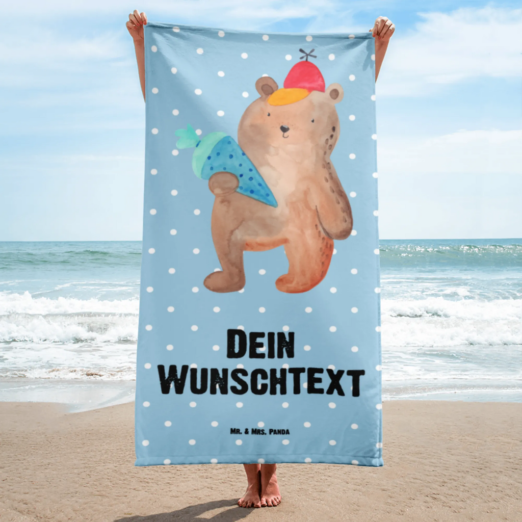 Handtuch mit Namen Bär mit Schultüte Personalisiertes Badehandtuch, Handtuch personalisiert, Handtuch mit Namen, Badetuch personalisiert, Handtuch bedrucken, Saunatuch mit Namen, Handtuch Geschenk, Bär, Teddy, Teddybär, Bär Motiv, Schultüte, Erster Schultag Geschenk, Einschulung Geschenk, Schule Geschenk, Grundschule, Schulanfang, Schulbeginn