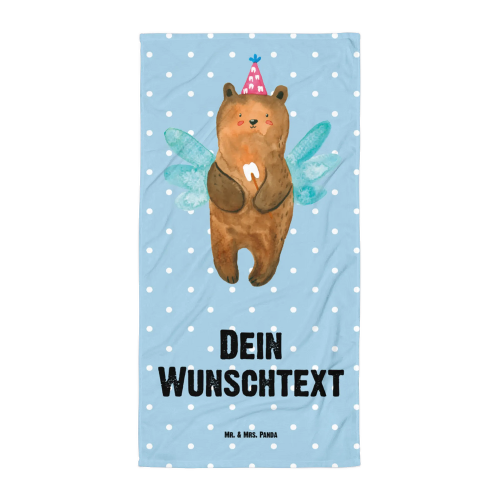 Handtuch mit Namen Zahnfee Bär Personalisiertes Badehandtuch, Handtuch personalisiert, Handtuch mit Namen, Badetuch personalisiert, Handtuch bedrucken, Saunatuch mit Namen, Handtuch Geschenk, Bär, Teddy, Teddybär, Zahnfee, Fee, Milchzahn, Erster Zahn