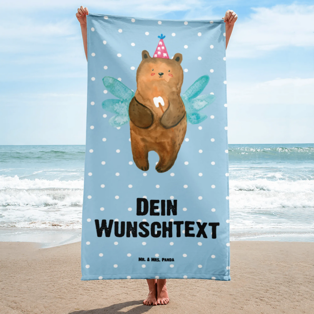 Handtuch mit Namen Zahnfee Bär Personalisiertes Badehandtuch, Handtuch personalisiert, Handtuch mit Namen, Badetuch personalisiert, Handtuch bedrucken, Saunatuch mit Namen, Handtuch Geschenk, Bär, Teddy, Teddybär, Zahnfee, Fee, Milchzahn, Erster Zahn