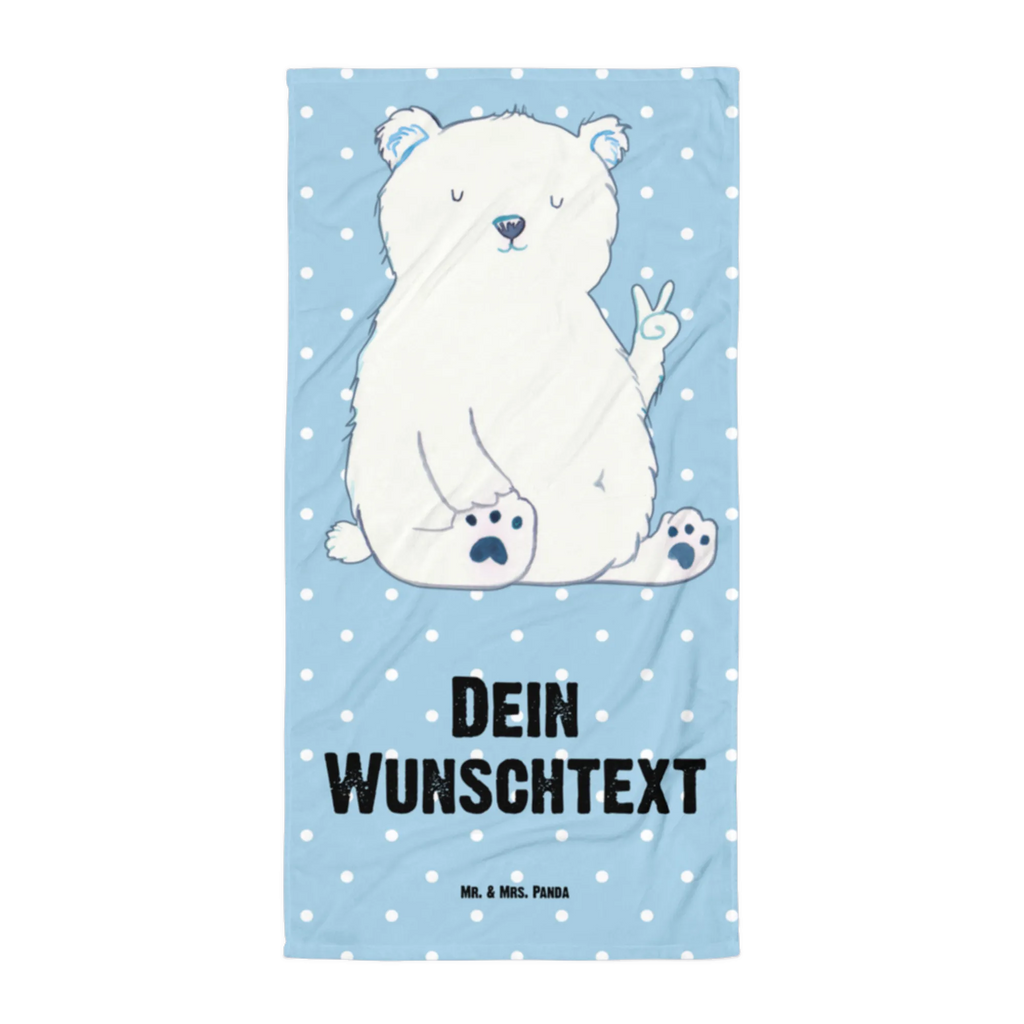 Handtuch mit Namen Eisbär Faul Personalisiertes Badehandtuch, Handtuch personalisiert, Handtuch mit Namen, Badetuch personalisiert, Handtuch bedrucken, Saunatuch mit Namen, Handtuch Geschenk, Bär, Teddy, Teddybär, Eisbär, Nordpol, Faul, Entspannen, Relaxen, Büro, Arbeit, Bürojob, Arbeitsplatz, Homeoffice