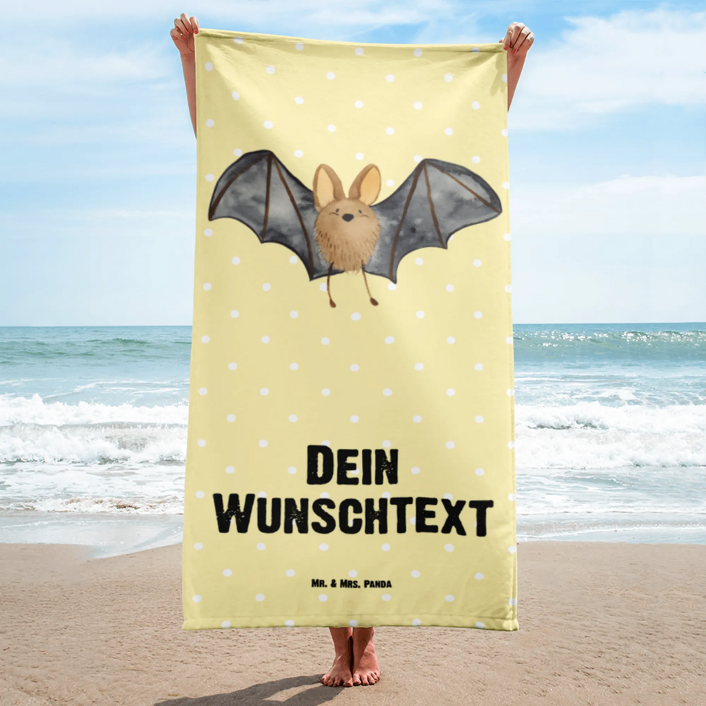 Handtuch mit Namen Fledermaus Flügel Personalisiertes Badehandtuch, Handtuch personalisiert, Handtuch mit Namen, Badetuch personalisiert, Handtuch bedrucken, Saunatuch mit Namen, Handtuch Geschenk, Tiermotive, Gute Laune, lustige Sprüche, Tiere