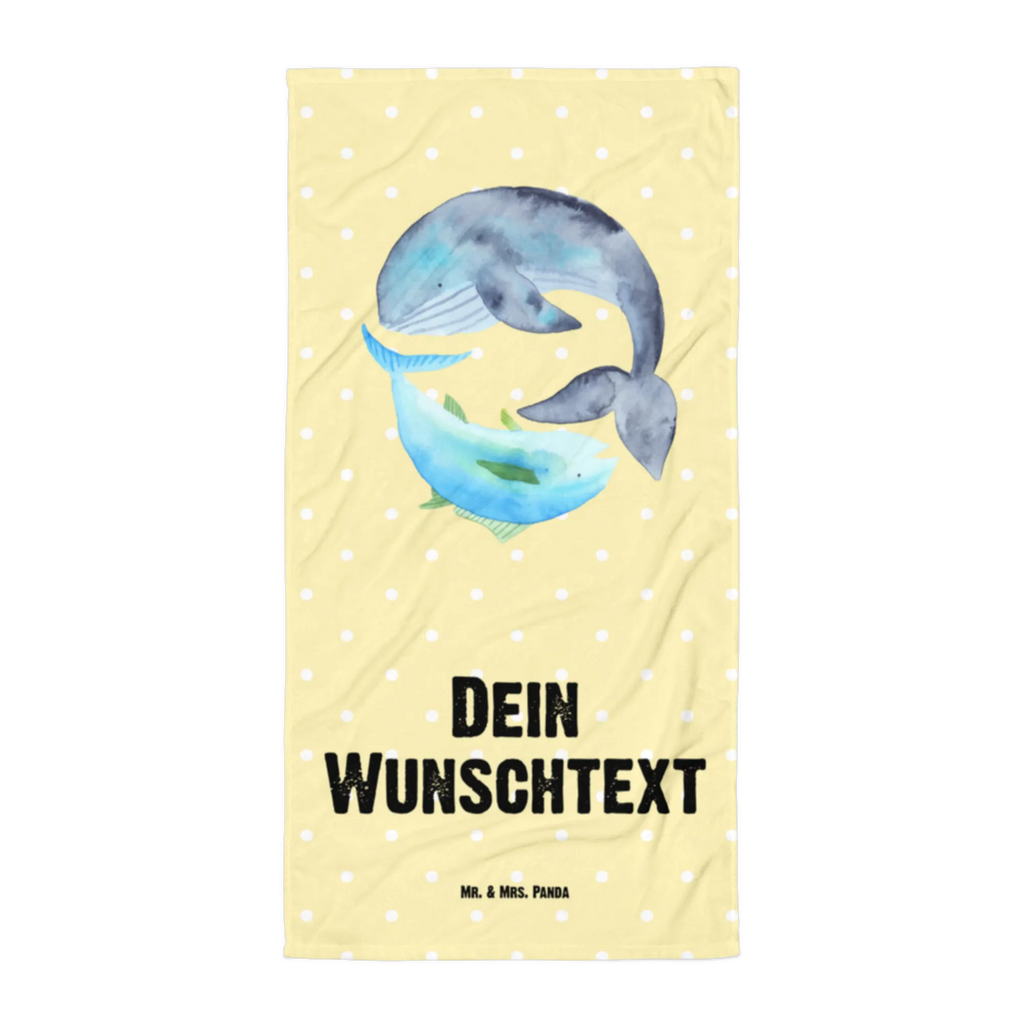 Handtuch mit Namen Walfisch & Thunfisch Personalisiertes Badehandtuch, Handtuch personalisiert, Handtuch mit Namen, Badetuch personalisiert, Handtuch bedrucken, Saunatuch mit Namen, Handtuch Geschenk, Tiermotive, Gute Laune, lustige Sprüche, Tiere, Wal, Wahl, Tunfisch, Wortwitz lustig, Spruch lustig, Flachwitz, Witz, Spruch des Tages, Flachwitz Geschenk