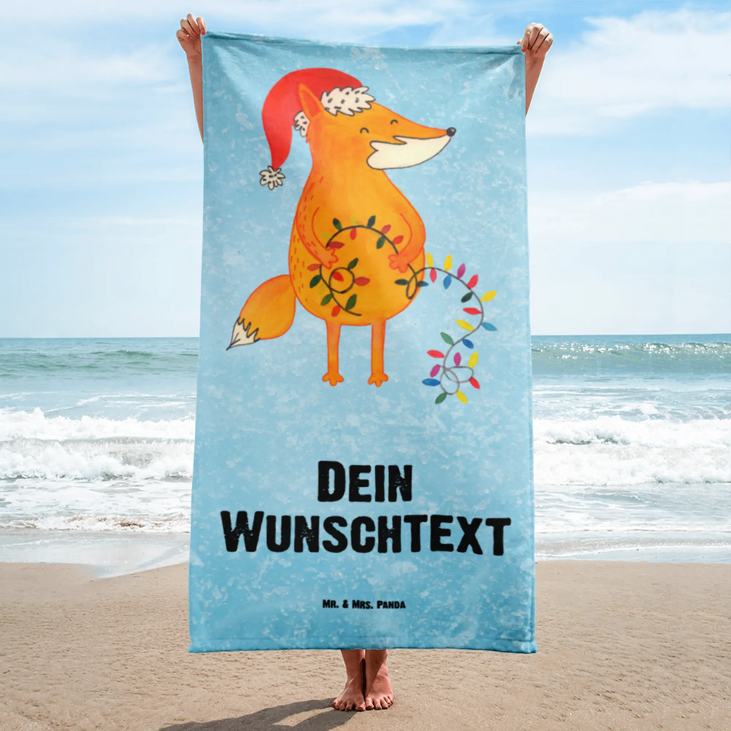 Handtuch mit Namen Fuchs Weihnachten Personalisiertes Badehandtuch, Handtuch personalisiert, Handtuch mit Namen, Badetuch personalisiert, Handtuch bedrucken, Saunatuch mit Namen, Handtuch Geschenk, Winter, Weihnachten, Weihnachtsdeko, Nikolaus, Advent, Heiligabend, Wintermotiv, Fuchs, Füchse, Spruch schön, Geschenk Weihnachten, Weihnachtsmann, Weihnachtszeit